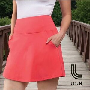 NWOT, Lolë, Coral Pink Pull-On Athletic Skort, Size XL 🏃‍♀️‍➡️
